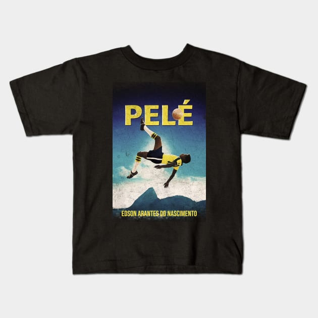 pele Edson Arantes do Nascimento Kids T-Shirt by zicococ